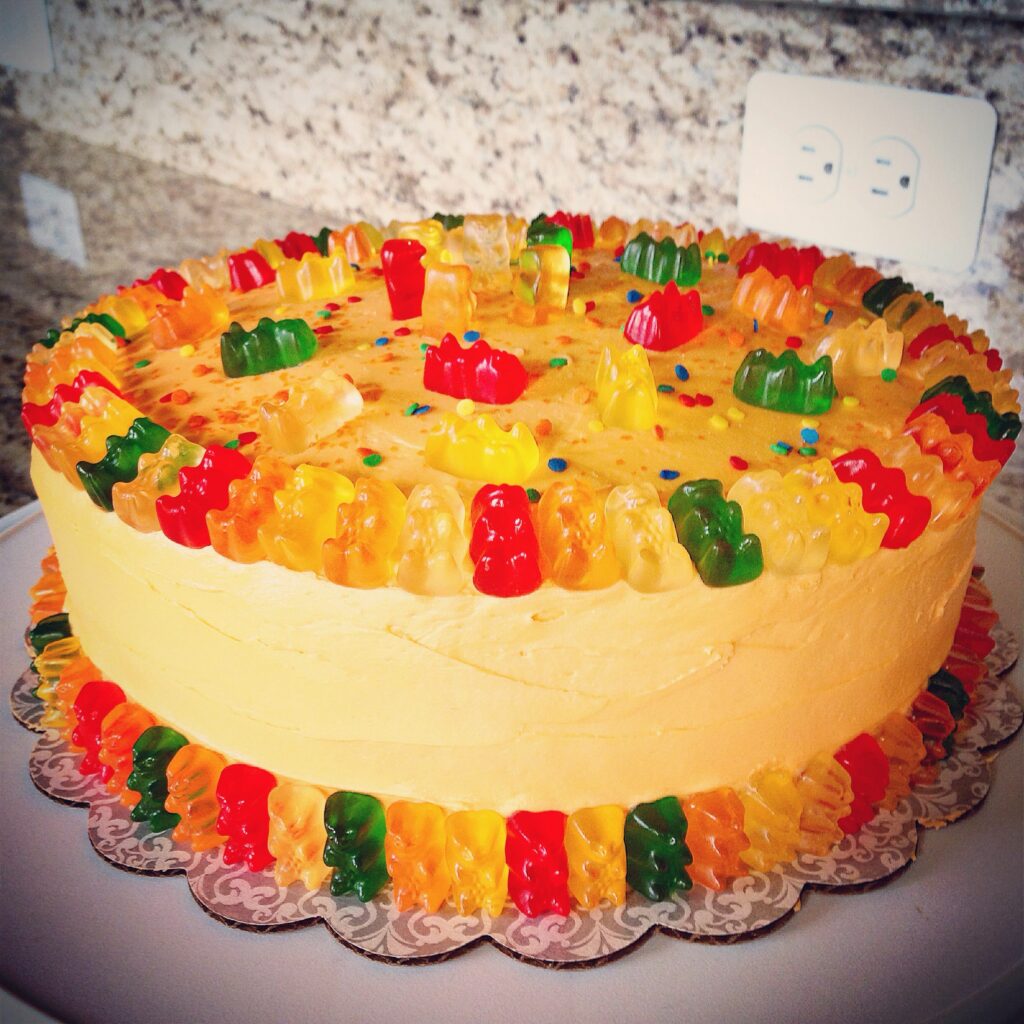 Decorated Cake with Gummies
